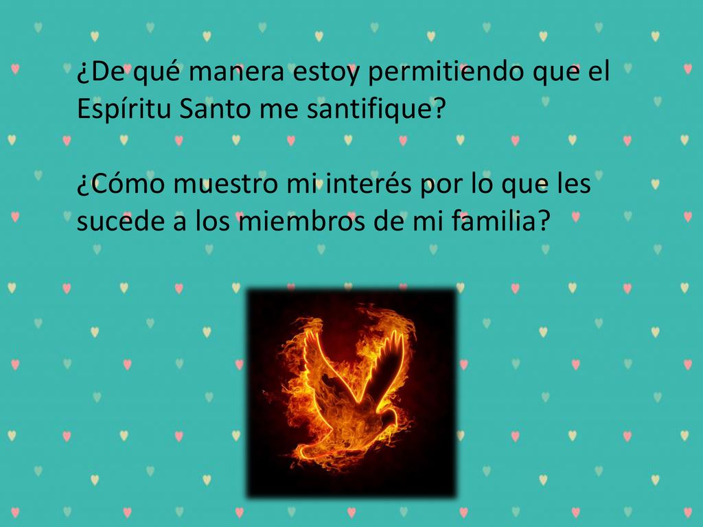¿De qué manera estoy permitiendo que el Espíritu Santo me santifique