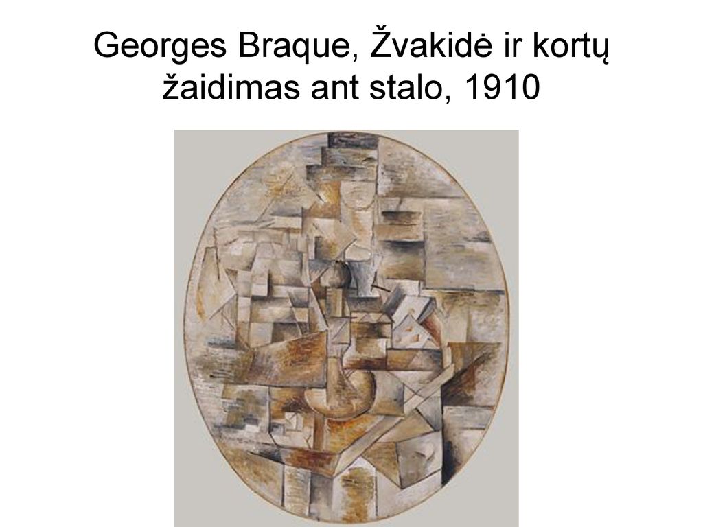 Georges Braque, Žvakidė ir kortų žaidimas ant stalo, 1910