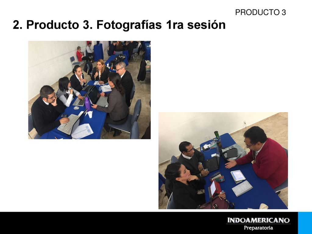 2. Producto 3. Fotografías 1ra sesión