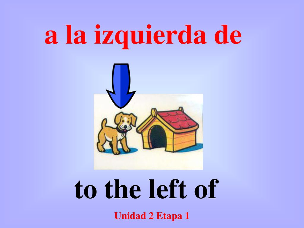 a la izquierda de to the left of Unidad 2 Etapa 1