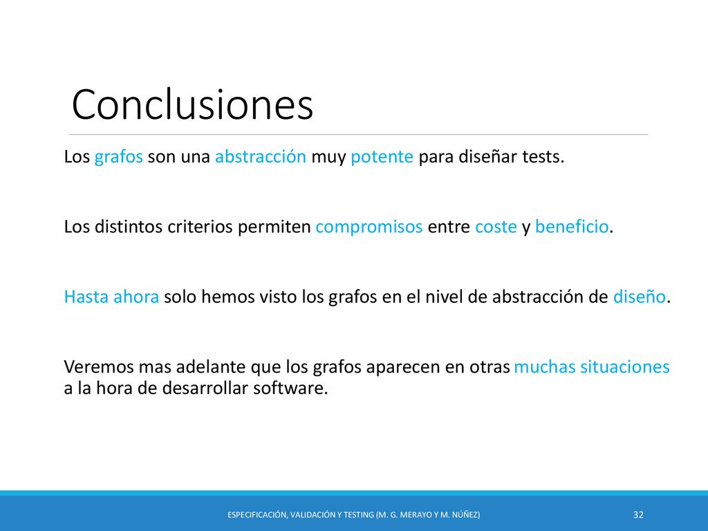 Especificación, Validación y Testing (M. G. Merayo y M. Núñez)