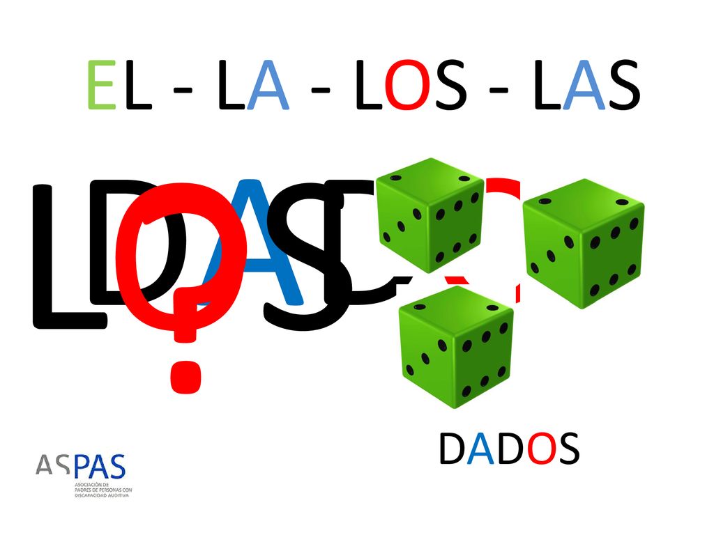 EL - LA - LOS - LAS LOS DADOS DADOS