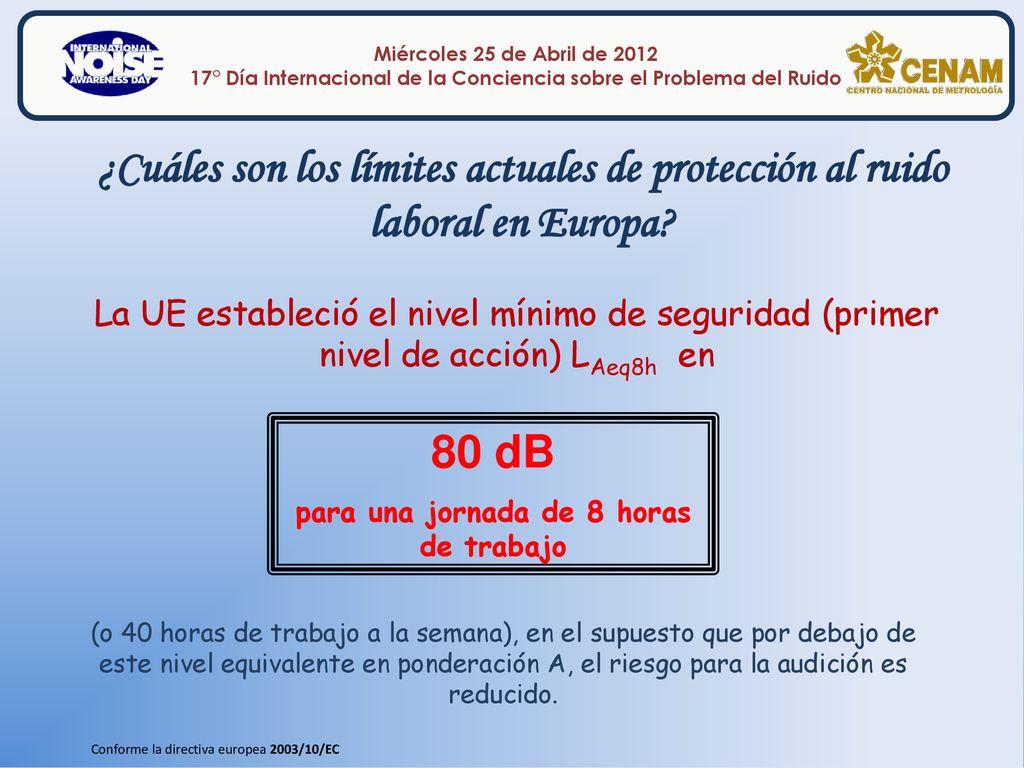 para una jornada de 8 horas de trabajo