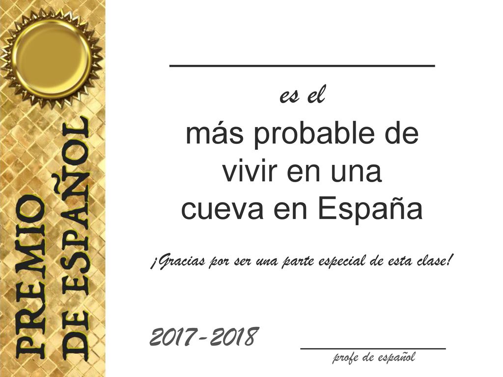 ¡Gracias por ser una parte especial de esta clase!