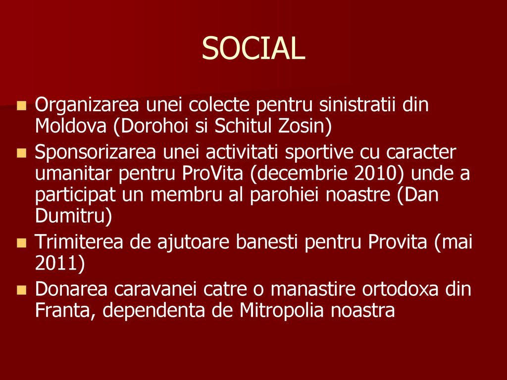 SOCIAL Organizarea unei colecte pentru sinistratii din Moldova (Dorohoi si Schitul Zosin)