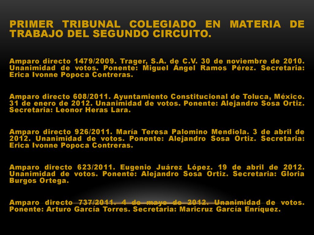 PRIMER TRIBUNAL COLEGIADO EN MATERIA DE TRABAJO DEL SEGUNDO CIRCUITO.