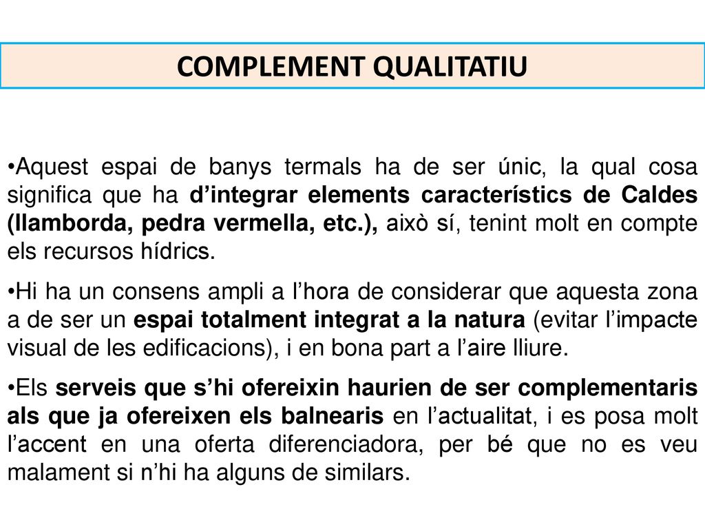 COMPLEMENT QUALITATIU