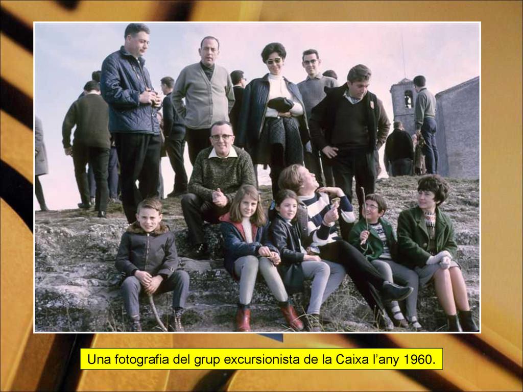 Una fotografia del grup excursionista de la Caixa l’any 1960.