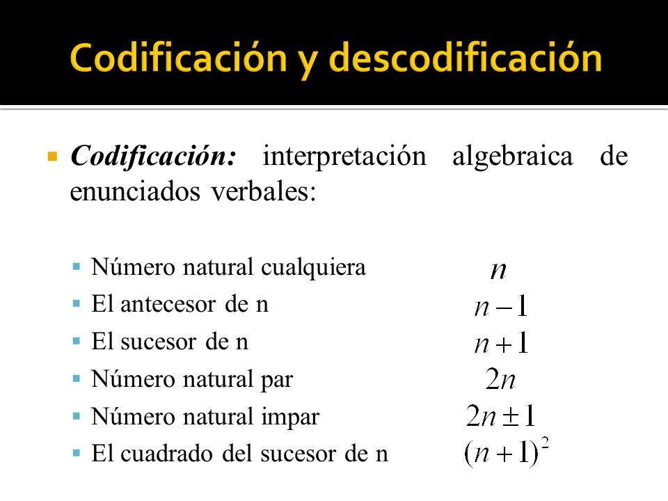 Codificación y descodificación
