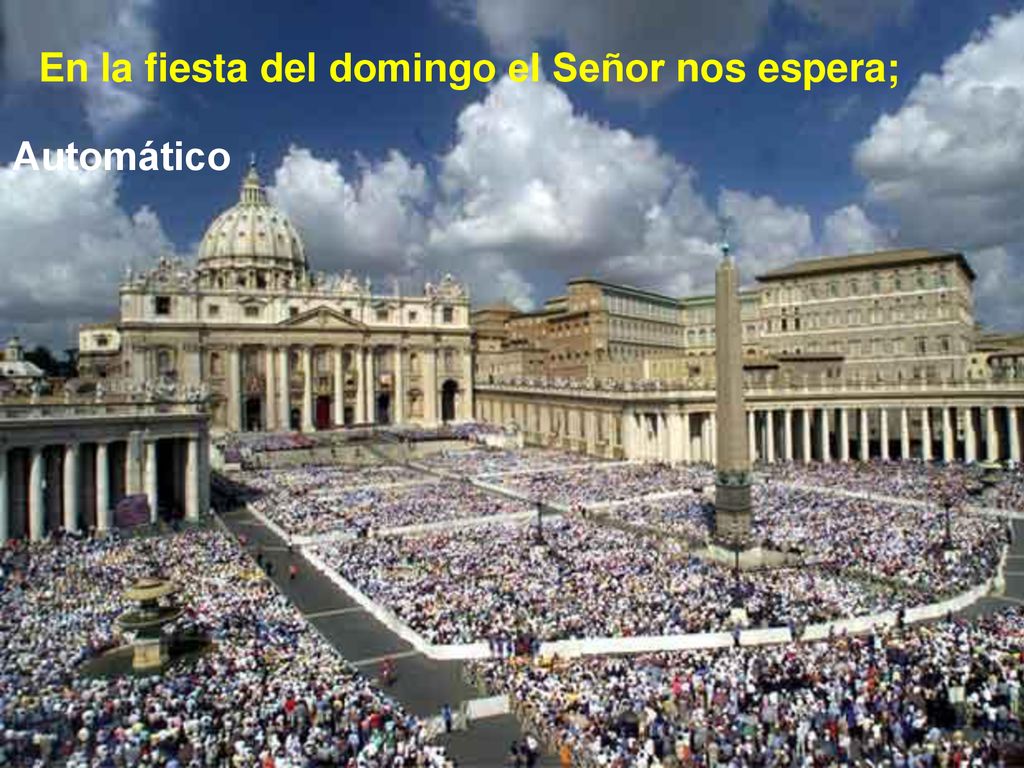 En la fiesta del domingo el Señor nos espera;
