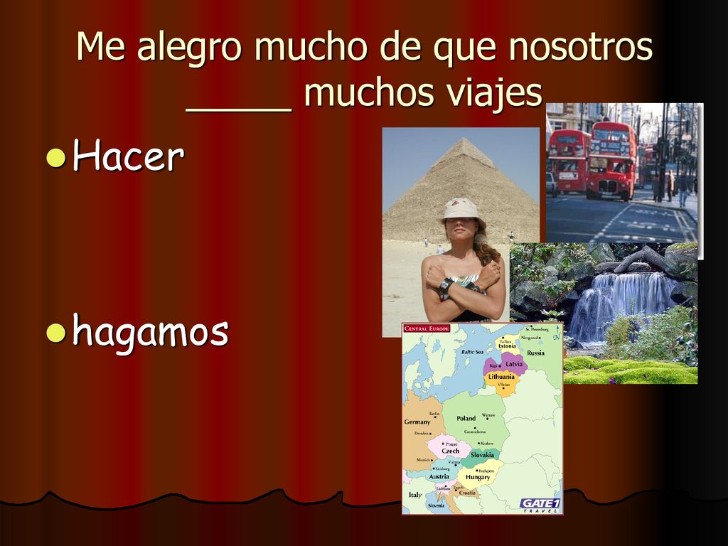 Me alegro mucho de que nosotros _____ muchos viajes