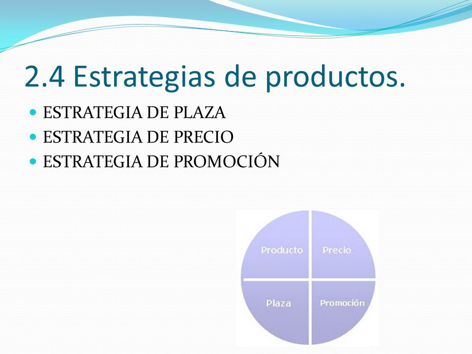 2.4 Estrategias de productos.