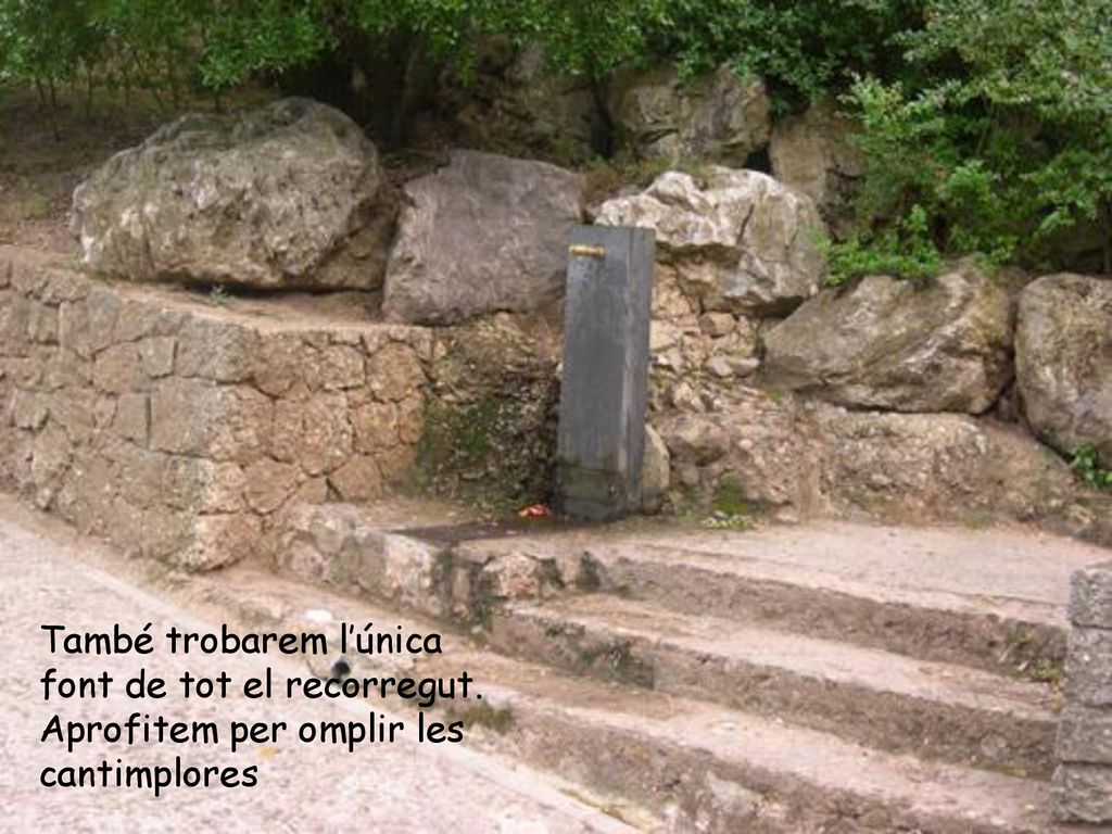 També trobarem l’única font de tot el recorregut