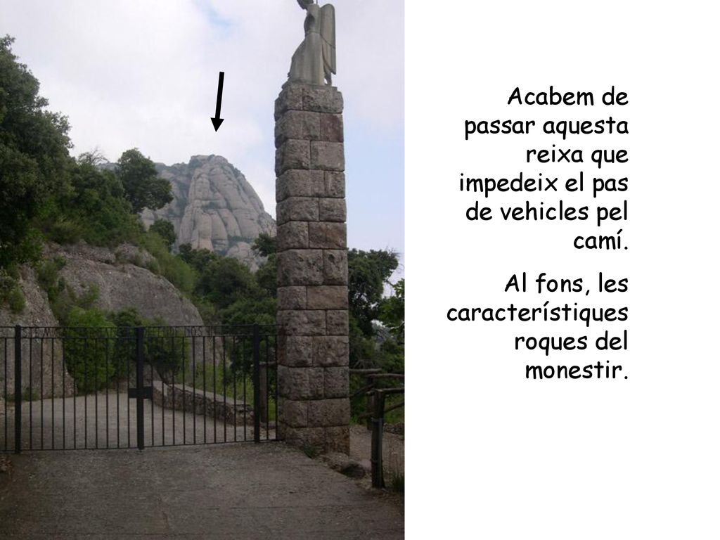 Acabem de passar aquesta reixa que impedeix el pas de vehicles pel camí.