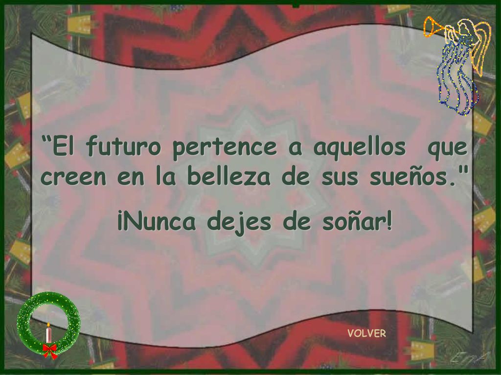 El futuro pertence a aquellos que creen en la belleza de sus sueños.