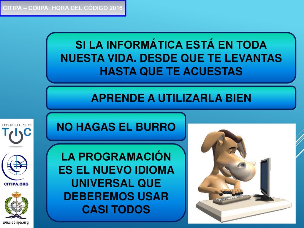 Citipa – coiipa: HORA DEL CÓDIGO 2016 APRENDE A UTILIZARLA BIEN