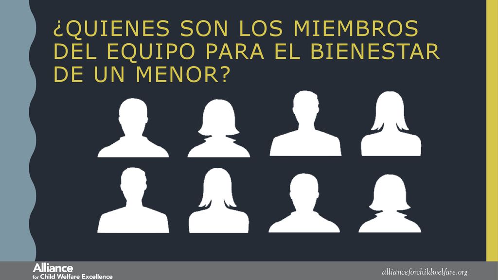 ¿quienes son los miembros del equipo para el bienestar de un menor