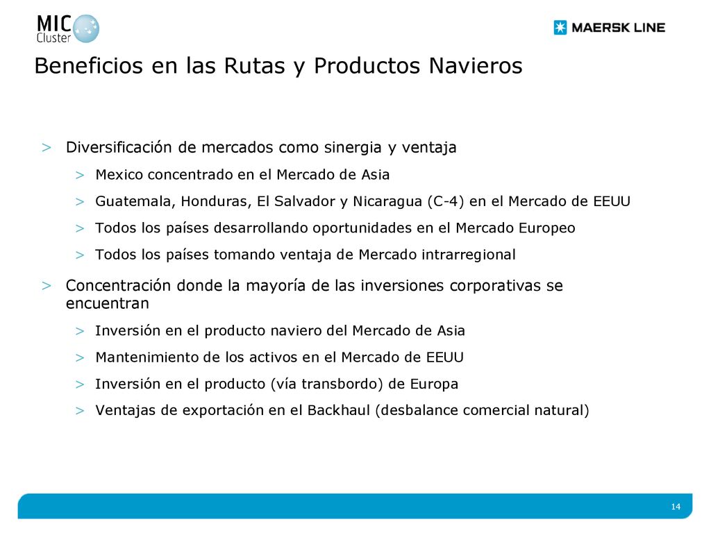 Beneficios en las Rutas y Productos Navieros