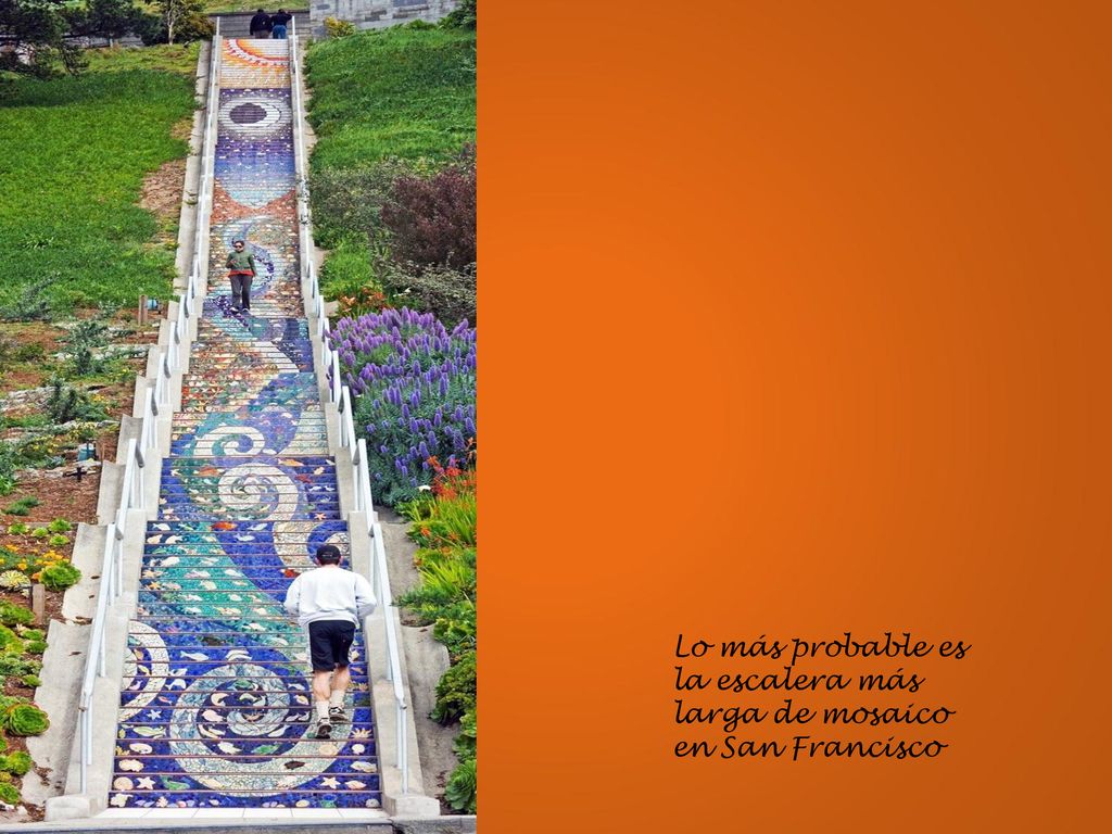 Lo más probable es la escalera más larga de mosaico en San Francisco