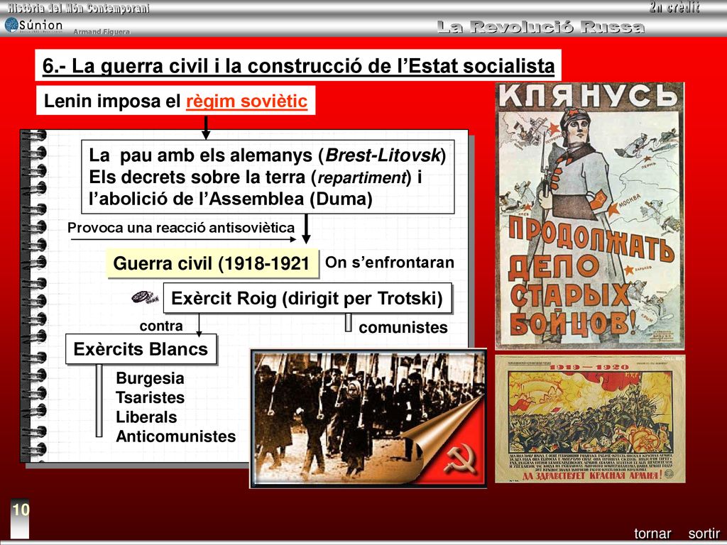 6.- La guerra civil i la construcció de l’Estat socialista