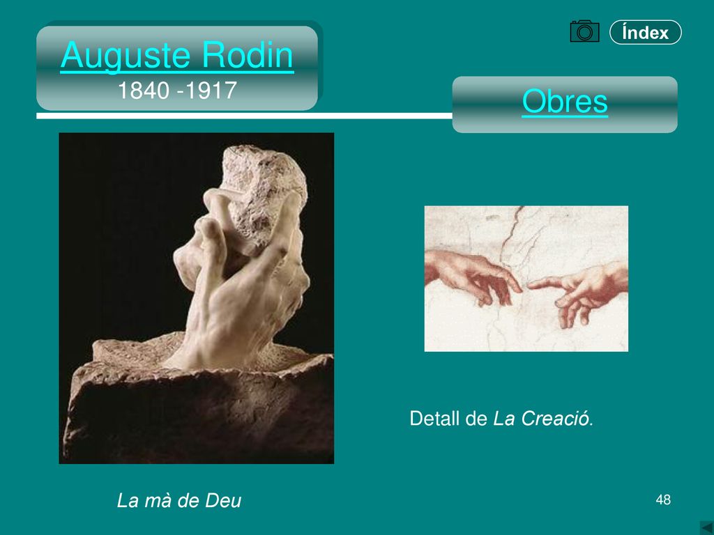Auguste Rodin Obres Detall de La Creació. La mà de Deu