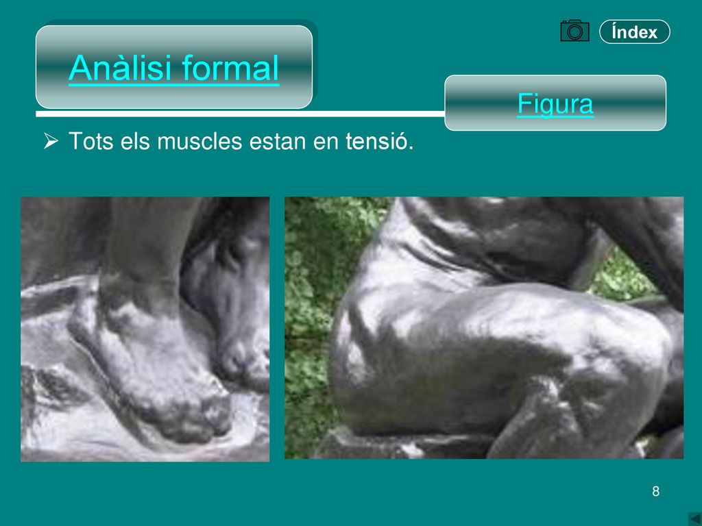 Anàlisi formal Figura Tots els muscles estan en tensió.