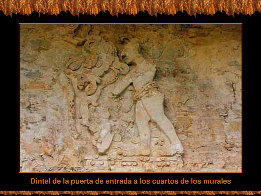 Dintel de la puerta de entrada a los cuartos de los murales