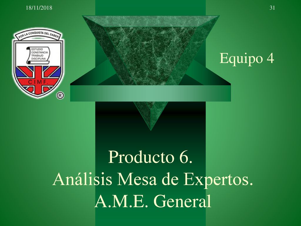 Producto 6. Análisis Mesa de Expertos. A.M.E. General