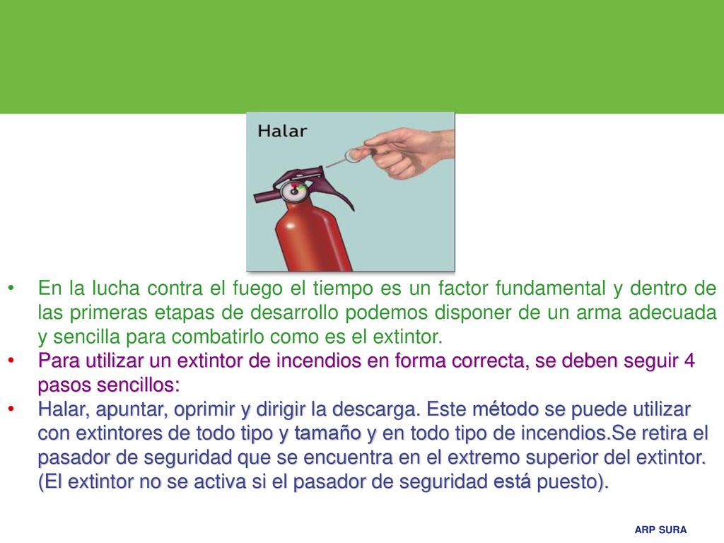 En la lucha contra el fuego el tiempo es un factor fundamental y dentro de las primeras etapas de desarrollo podemos disponer de un arma adecuada y sencilla para combatirlo como es el extintor.