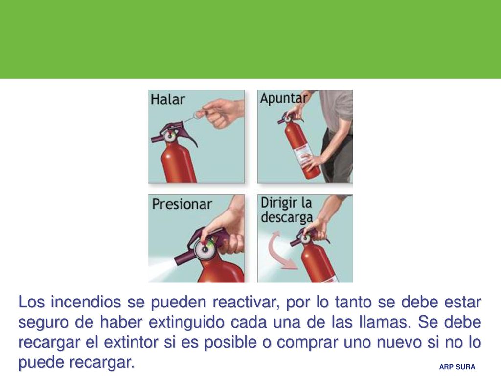 Los incendios se pueden reactivar, por lo tanto se debe estar seguro de haber extinguido cada una de las llamas.