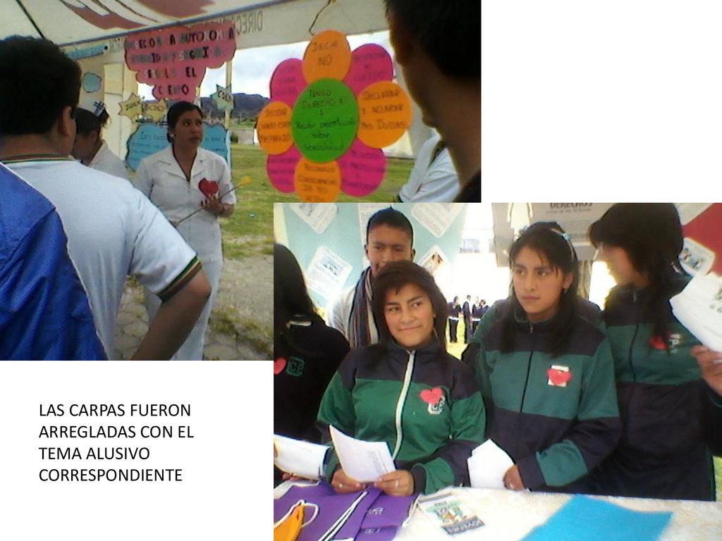 LAS CARPAS FUERON ARREGLADAS CON EL TEMA ALUSIVO CORRESPONDIENTE