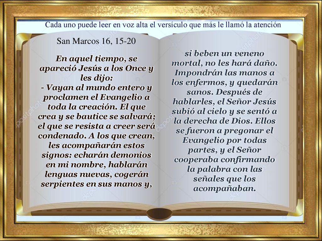 En aquel tiempo, se apareció Jesús a los Once y les dijo:
