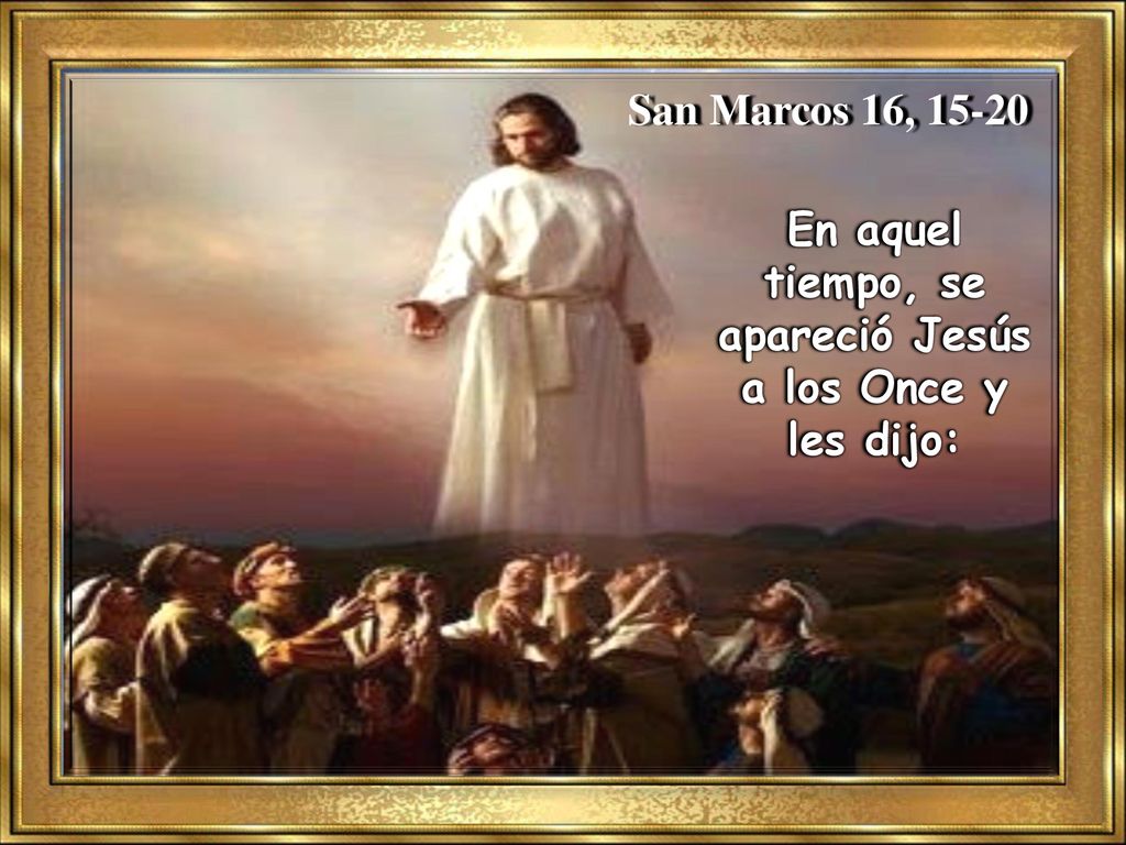 En aquel tiempo, se apareció Jesús a los Once y les dijo:
