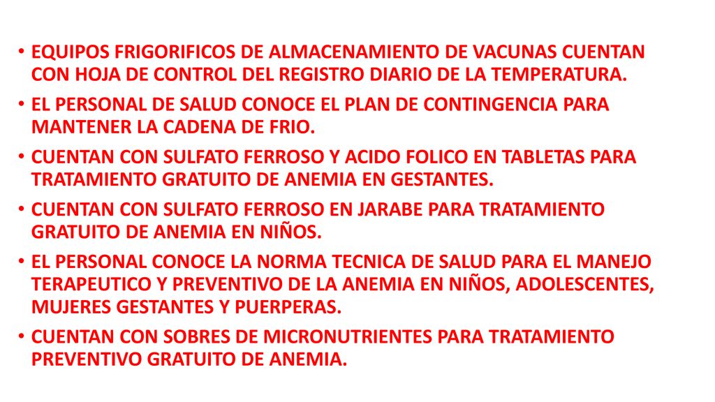 EQUIPOS FRIGORIFICOS DE ALMACENAMIENTO DE VACUNAS CUENTAN CON HOJA DE CONTROL DEL REGISTRO DIARIO DE LA TEMPERATURA.