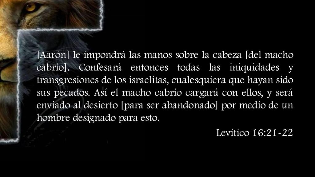 [Aarón] le impondrá las manos sobre la cabeza [del macho cabrío]