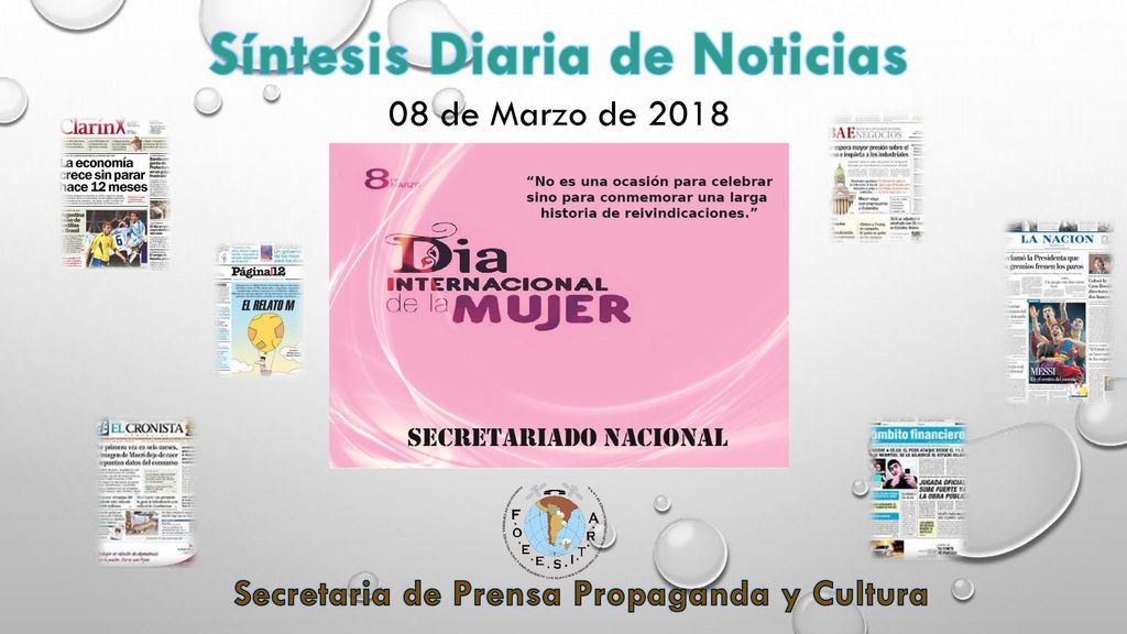 Síntesis Diaria de Noticias Secretaria de Prensa Propaganda y Cultura