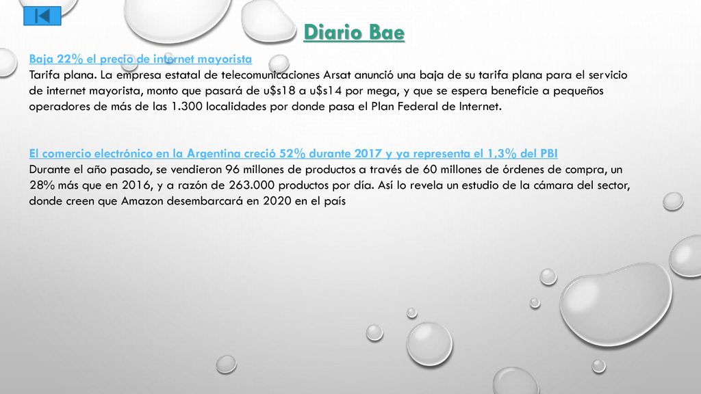 Diario Bae Baja 22% el precio de internet mayorista