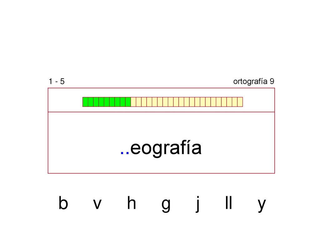 1 - 5 ortografía 9 ..eografía b v h g j ll y