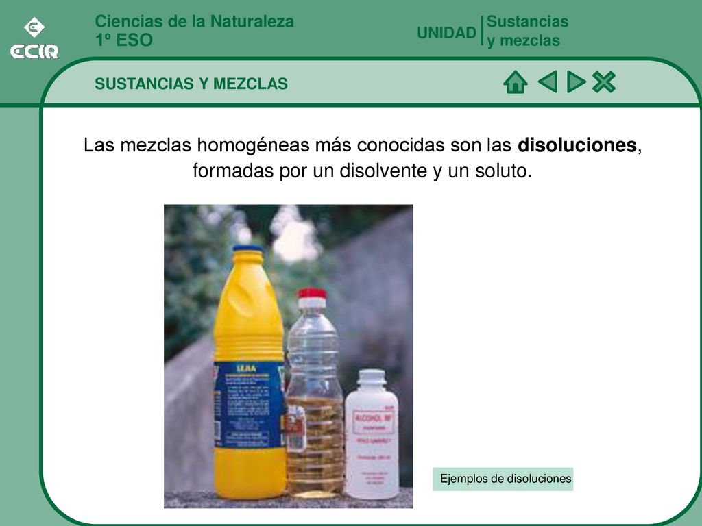 Sustancias y mezclas Ciencias de la Naturaleza. 1º ESO. UNIDAD. SUSTANCIAS Y MEZCLAS.
