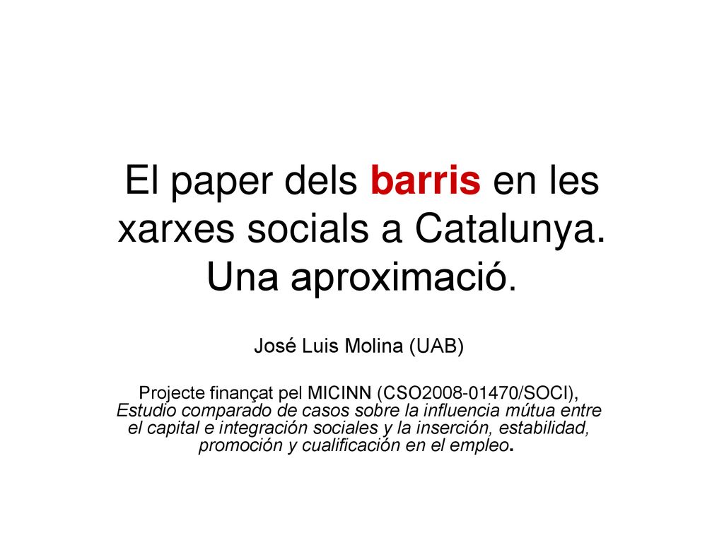 El paper dels barris en les xarxes socials a Catalunya. Una aproximació.