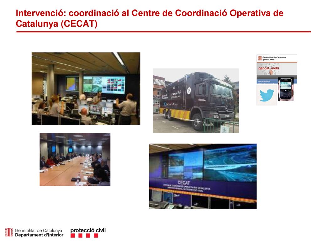 Intervenció: coordinació al Centre de Coordinació Operativa de Catalunya (CECAT)