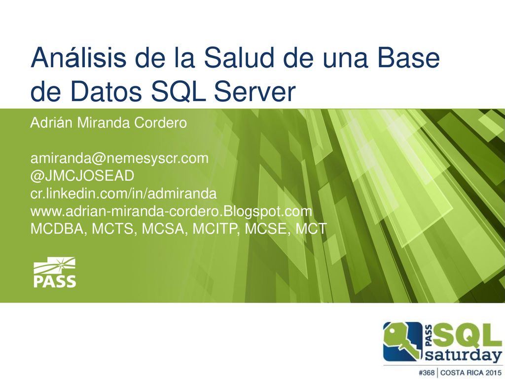 Análisis de la Salud de una Base de Datos SQL Server