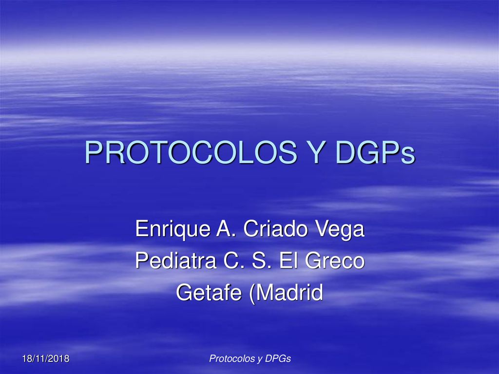 Enrique A. Criado Vega Pediatra C. S. El Greco Getafe (Madrid