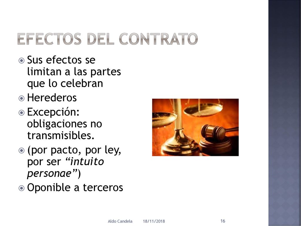 Efectos del contrato Sus efectos se limitan a las partes que lo celebran. Herederos. Excepción: obligaciones no transmisibles.