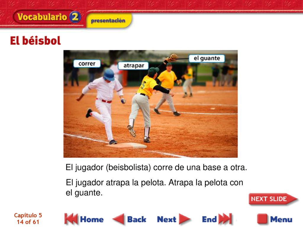 El jugador (beisbolista) corre de una base a otra.