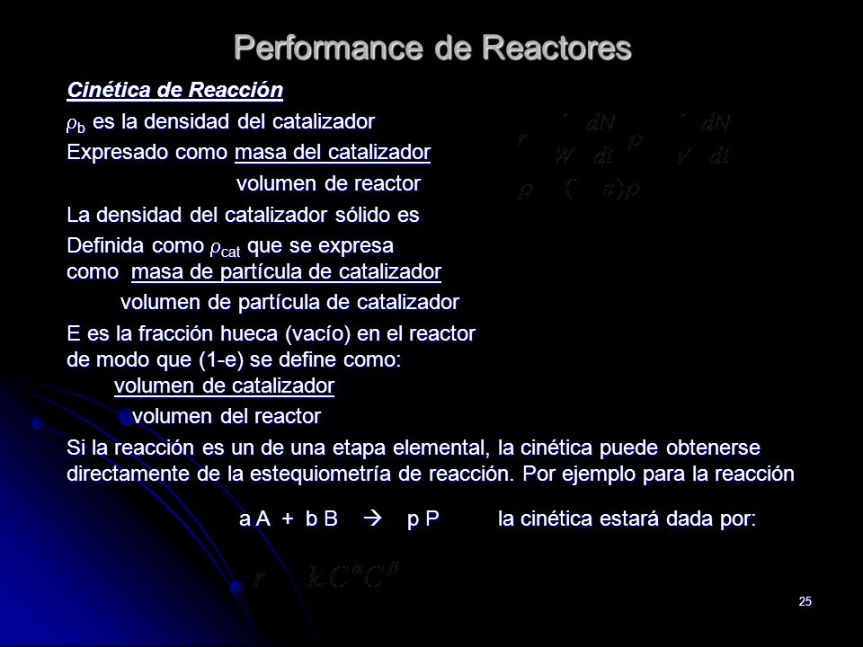 Performance de Reactores