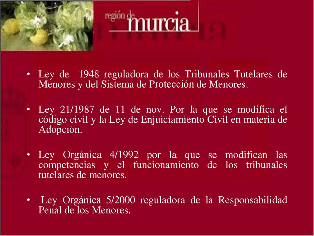 Ley de 1948 reguladora de los Tribunales Tutelares de Menores y del Sistema de Protección de Menores.