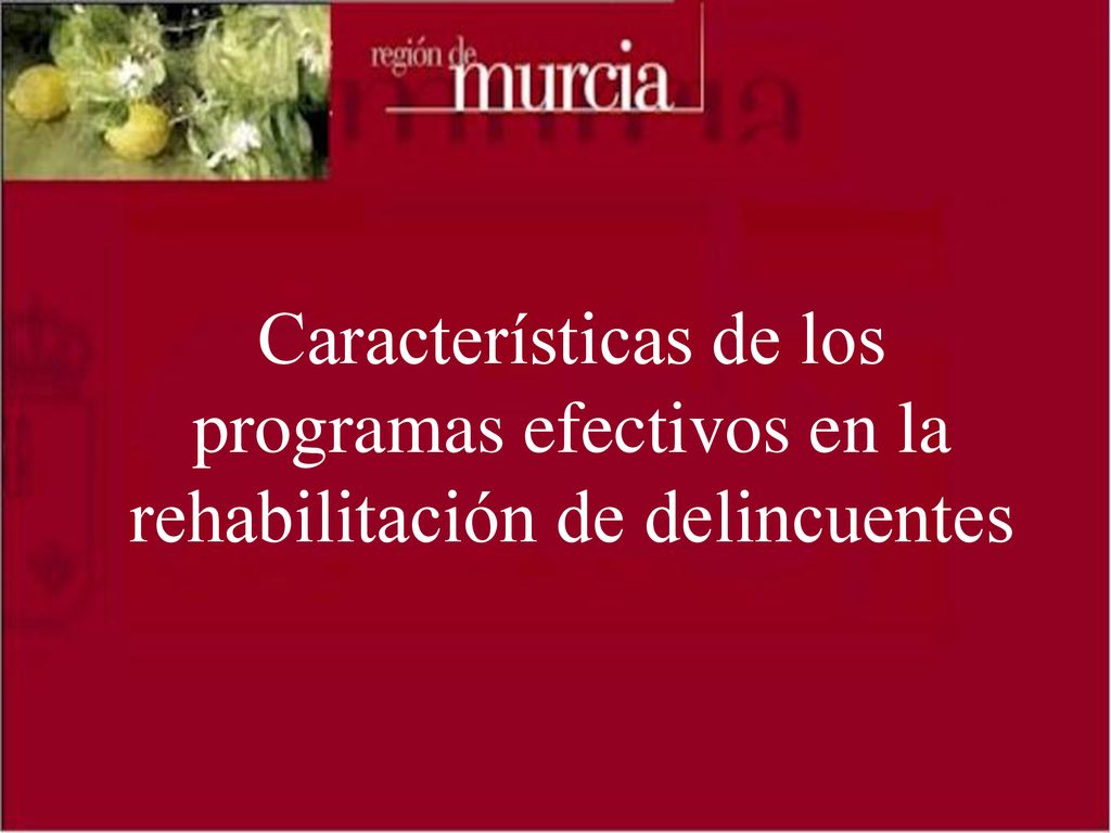 Características de los programas efectivos en la rehabilitación de delincuentes