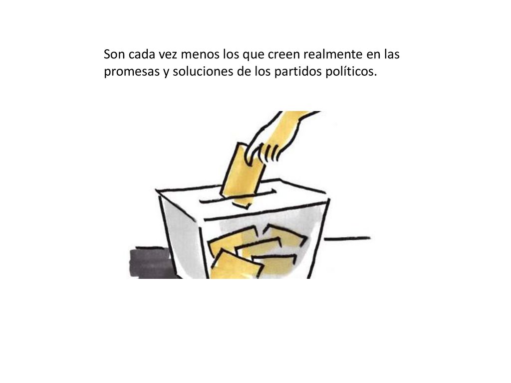 Son cada vez menos los que creen realmente en las promesas y soluciones de los partidos políticos.