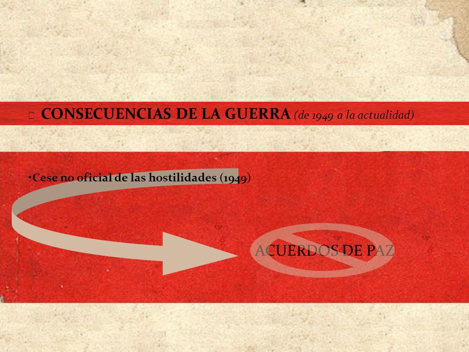 ACUERDOS DE PAZ Cese no oficial de las hostilidades (1949)
